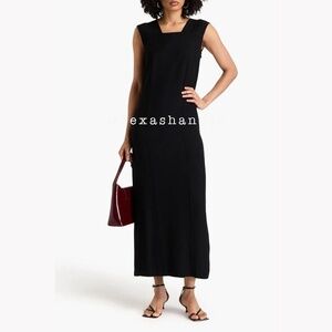 NWT BITE Studios Wide Strap Pleat Dress Size 2 Black
